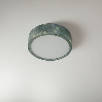 Brilagi - Taklampa PINO 1xE27/15W/230V furu/grön, Ø 27,5 cm