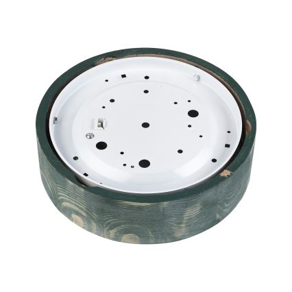 Brilagi - Taklampa PINO 1xE27/15W/230V furu/grön, Ø 27,5 cm