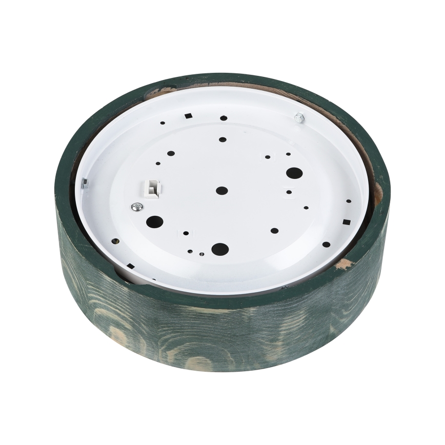 Brilagi - Taklampa PINO 1xE27/15W/230V furu/grön, Ø 27,5 cm