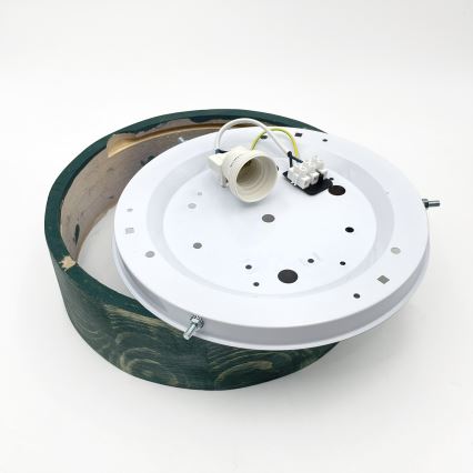 Brilagi - Taklampa PINO 1xE27/15W/230V furu/grön, Ø 27,5 cm