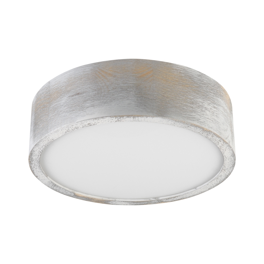 Brilagi - Taklampa PINO 1xE27/15W/230V furu/silverfärgad Ø 27,5 cm