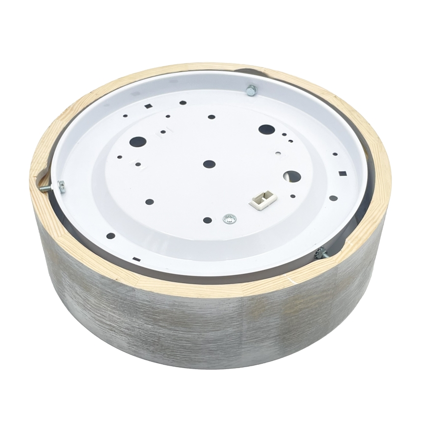Brilagi - Taklampa PINO 1xE27/15W/230V furu/silverfärgad Ø 27,5 cm
