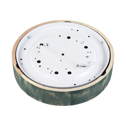 Brilagi - Taklampa PINO 2xE27/15W/230V furu/grön Ø 37,5 cm