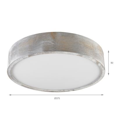 Brilagi - Taklampa PINO 2xE27/15W/230V furu/silver Ø 37,5 cm