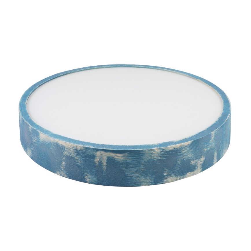 Brilagi - Taklampa PINO 3xE27/15W/230V furu/blå Ø 47,5 cm