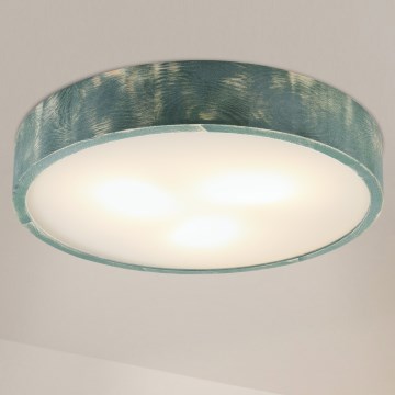Brilagi - Taklampa PINO 3xE27/15W/230V furu/grön Ø 47,5 cm