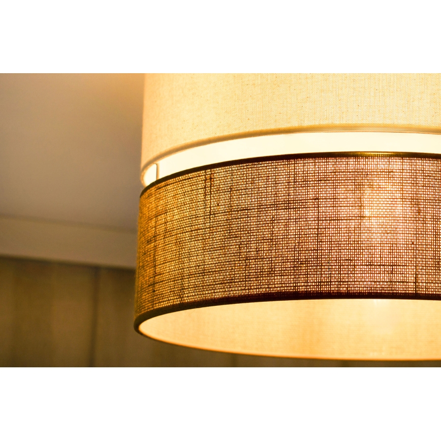 Brilagi - Taklampa ROYAL YUTE 1xE27/15W/230V diameter 40 cm beige/grädde