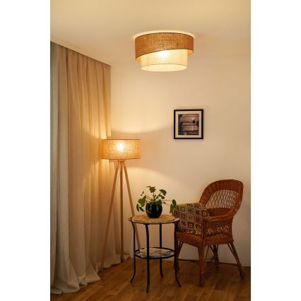 Brilagi - Taklampa SHINE 1xE27/15W/230V diameter 50 cm beige/grädde