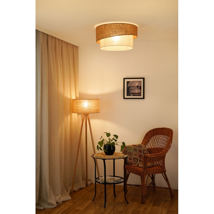 Brilagi - Taklampa SHINE 1xE27/15W/230V diameter 50 cm beige/grädde