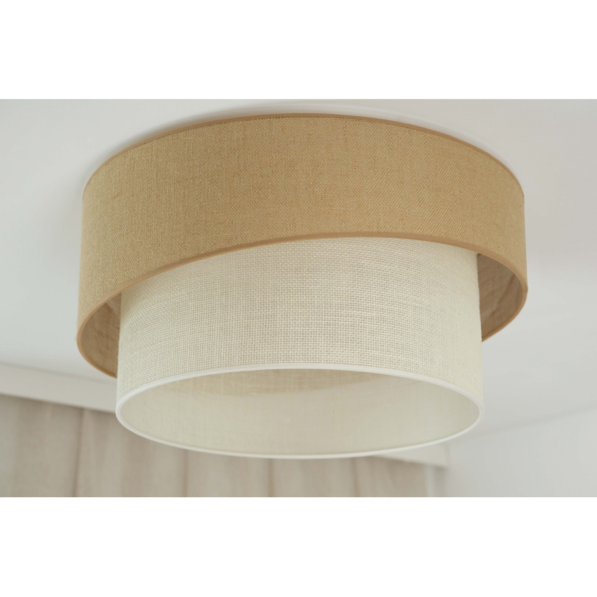 Brilagi - Taklampa SHINE 1xE27/15W/230V diameter 50 cm beige/grädde