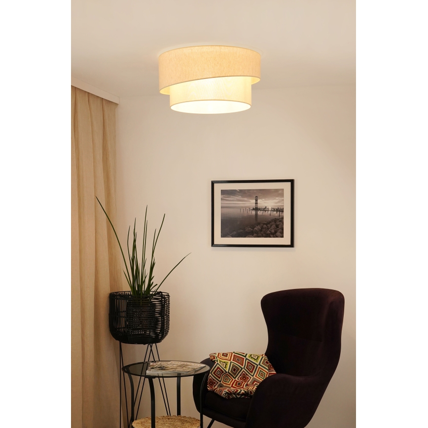 Brilagi - Taklampa SHINE 1xE27/15W/230V diameter 50 cm grädde