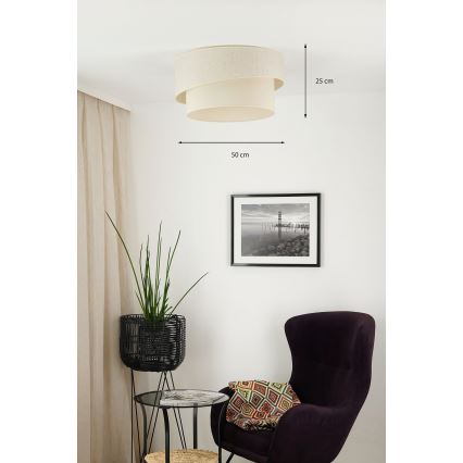 Brilagi - Taklampa SHINE 1xE27/15W/230V diameter 50 cm grädde