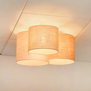Brilagi - Taklampa SNAKE 3xE27/15W/230V grå/grädde