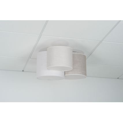 Brilagi - Taklampa SNAKE 3xE27/15W/230V grå/grädde