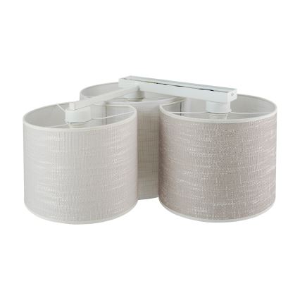 Brilagi - Taklampa SNAKE 3xE27/15W/230V 50x57 cm grå/krämfärgad