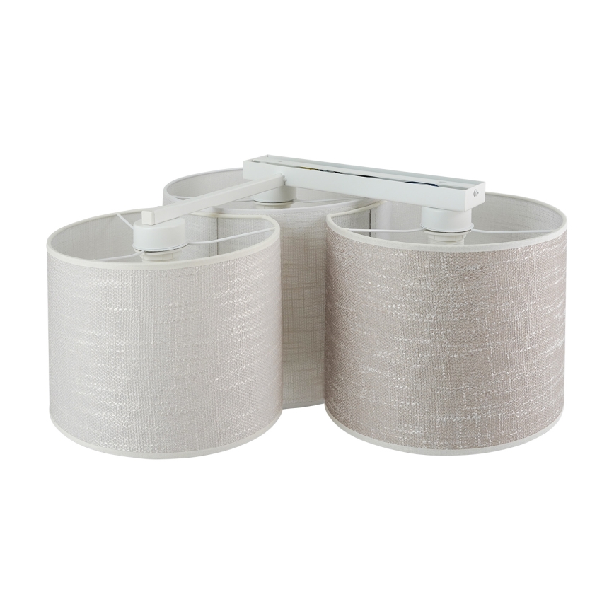 Brilagi - Taklampa SNAKE 3xE27/15W/230V 50x57 cm grå/krämfärgad