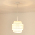 Brilagi - Taklampa SPACE YUTE 1xE27/15W/230V Ø 25 cm krämvit/vit