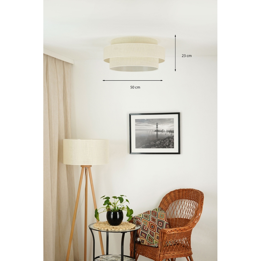 Brilagi - Taklampa SPACE YUTE LED/12W/230V diameter 50 cm 3000K/4000K/6400K grädde