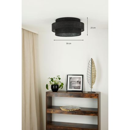 Brilagi - Taklampa SPACE YUTE LED/12W/230V diameter 50 cm 3000K/4000K/6400K svart