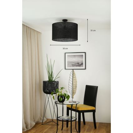 Brilagi - Taklampa TUBES ROLLER 1xE27/15W/230V Ø 50 cm svart
