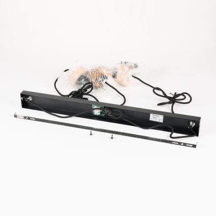 Brilagi - Takpendel med sladd BASKLITE 3xE27/15W/230V gummiträ/svart