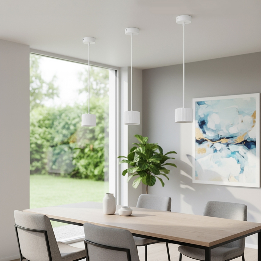 Brilagi - Takpendel med vajer STRIPY 1xGX53/15W/230V vit