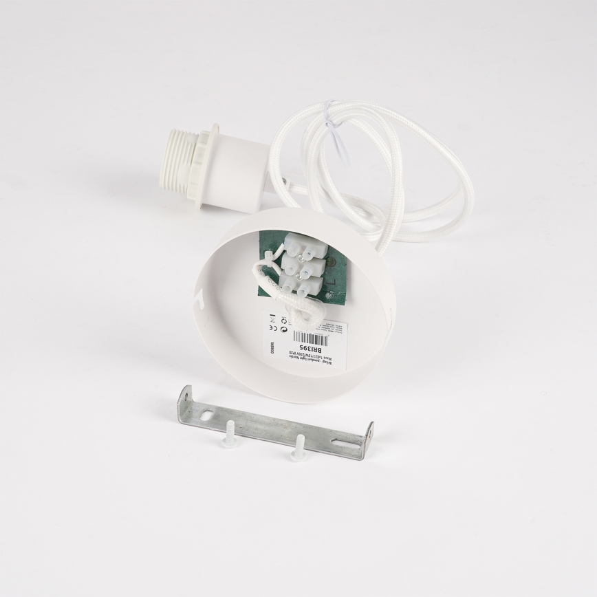 Brilagi - Takpendel på kabel NORDIC WAVE 1xE27/15W/230V Ø 32 cm linne/vit