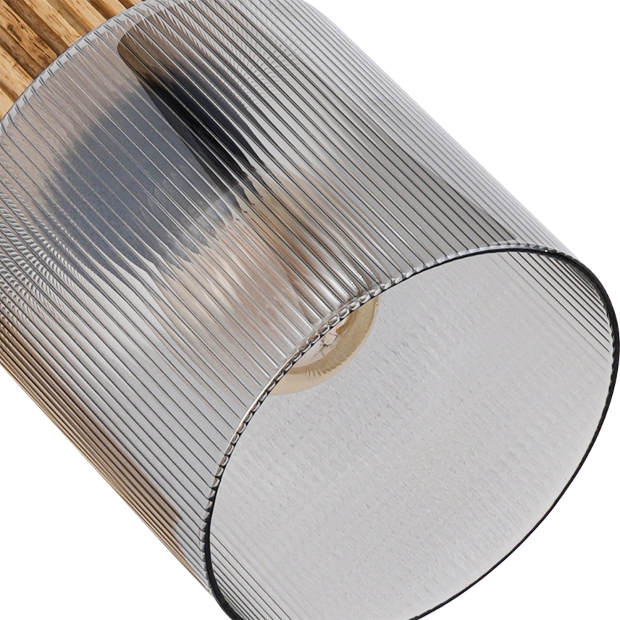 Brilagi - Takspot HYGGE 2xE14/15W/230V gummiträ/rökfärgad