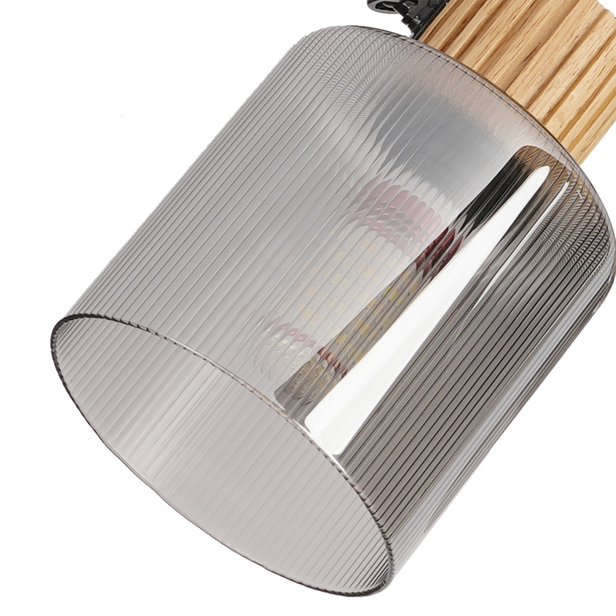 Brilagi - Takspot HYGGE 4xE14/15W/230V gummiträ/rökfärgad