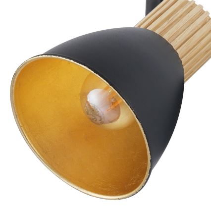 Brilagi - Takspot ODENSE 2xE14/10W/230V gummiträ/svart