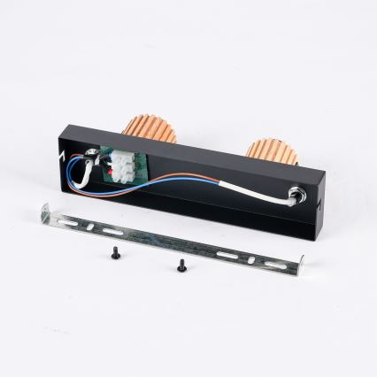 Brilagi - Takspot ODENSE 2xE14/10W/230V gummiträ/svart