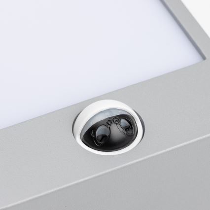 Brilagi - LED Utomhus Vägglampa med Sensor TERNI LED/12W/230V grå IP44