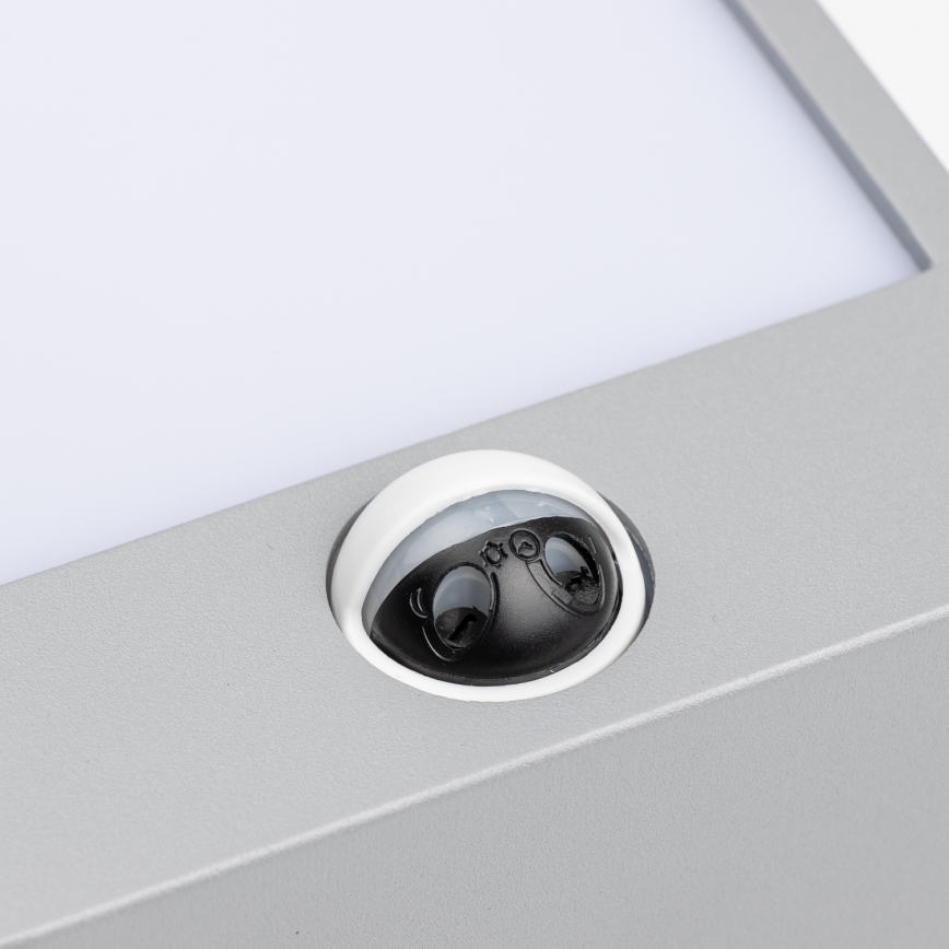 Brilagi - LED Utomhus Vägglampa med Sensor TERNI LED/12W/230V grå IP44