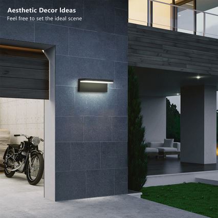 Brilagi - TESSI LED utomhusvägglampa 10W/230V svart IP54