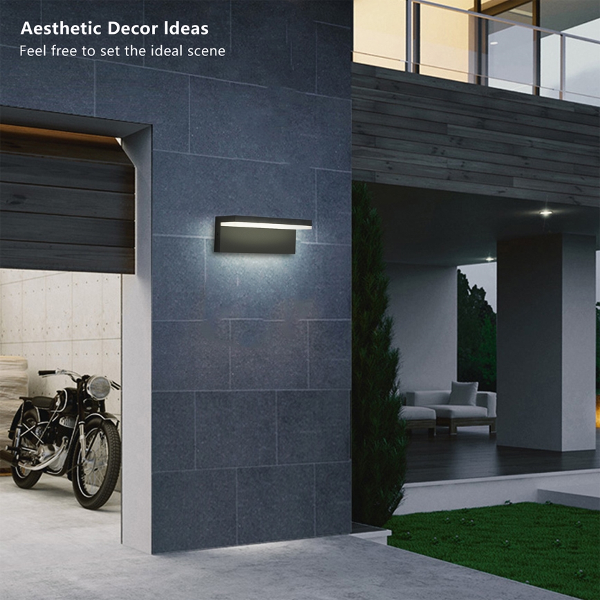 Brilagi - TESSI LED utomhusvägglampa 10W/230V svart IP54