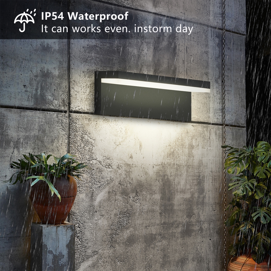 Brilagi - TESSI LED utomhusvägglampa 10W/230V svart IP54