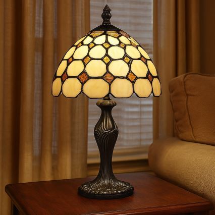 Brilagi - Tiffany-bordslampa i glasmosaik DORAN 1xE14/40W/230V