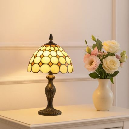 Brilagi - Tiffany-bordslampa i glasmosaik DORAN 1xE14/40W/230V