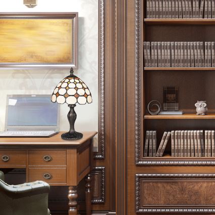 Brilagi - Tiffany-bordslampa i glasmosaik DORAN 1xE14/40W/230V