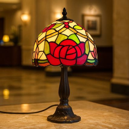 Brilagi - Tiffany bordslampa i glasmosaik GARLAN 1xE14/40W/230V