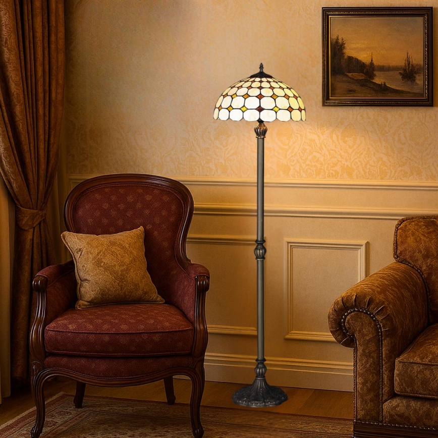 Brilagi - Tiffany-golvlampa i glasmosaik DORAN 2xE27/60W/230V