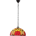 Brilagi - Tiffany-stil hänglampa på kedja GARLAN 2xE27/60W/230V