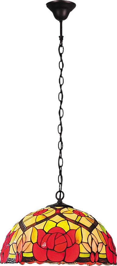 Brilagi - Tiffany-stil hänglampa på kedja GARLAN 2xE27/60W/230V
