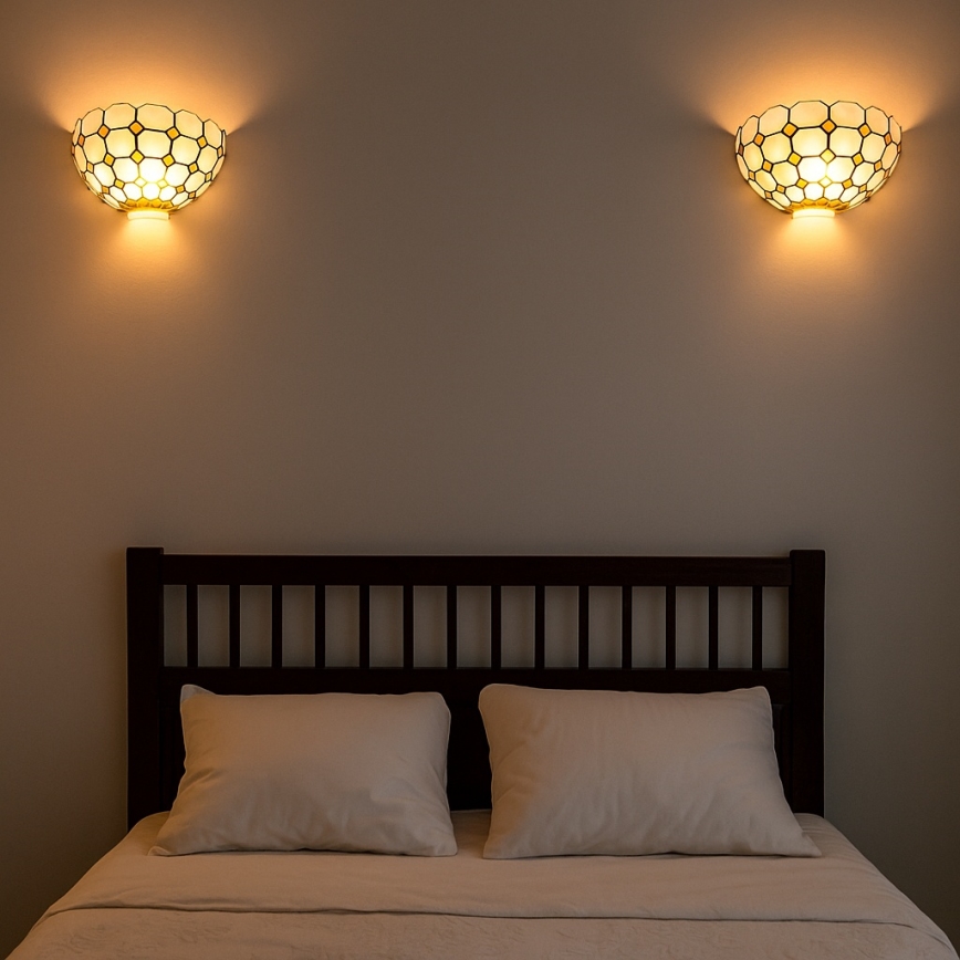 Brilagi - Tiffany-vägglampa DORAN i glasmosaik 1xE14/40W/230V