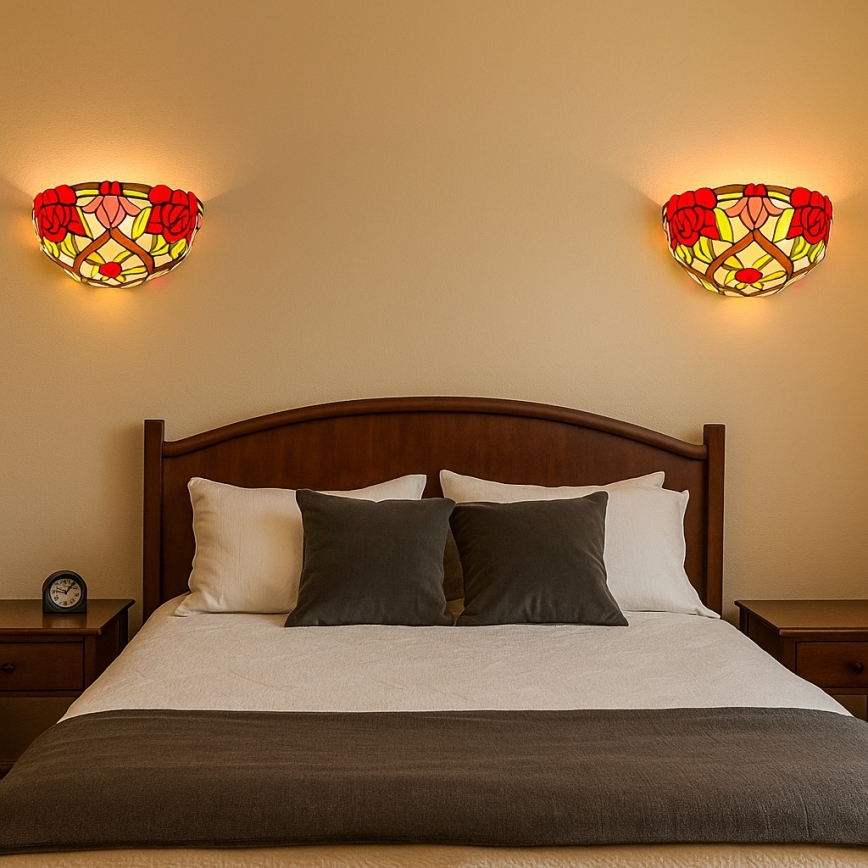 Brilagi - Tiffany-vägglampa i glasmosaik GARLAN 1xE14/40W/230V