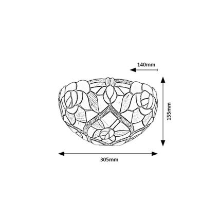 Brilagi - Tiffany-vägglampa i glasmosaik GARLAN 1xE14/40W/230V