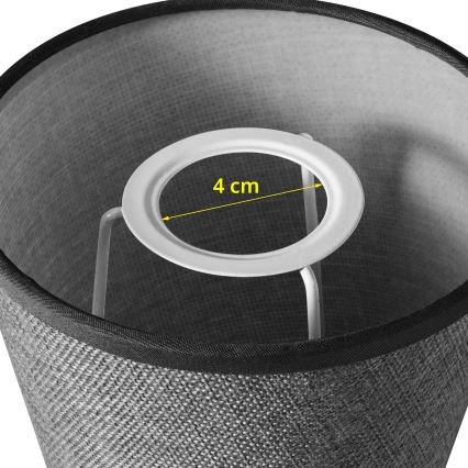 Brilagi - Universell lampskärm NUBILA E27 13x9 cm grå