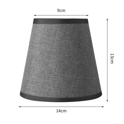 Brilagi - Universell lampskärm NUBILA E27 13x9 cm grå