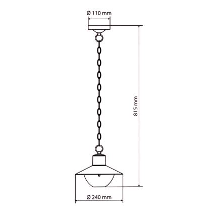 Brilagi -  Utomhus Hängande lampa VEERLE 1xE27/60W/230V IP44