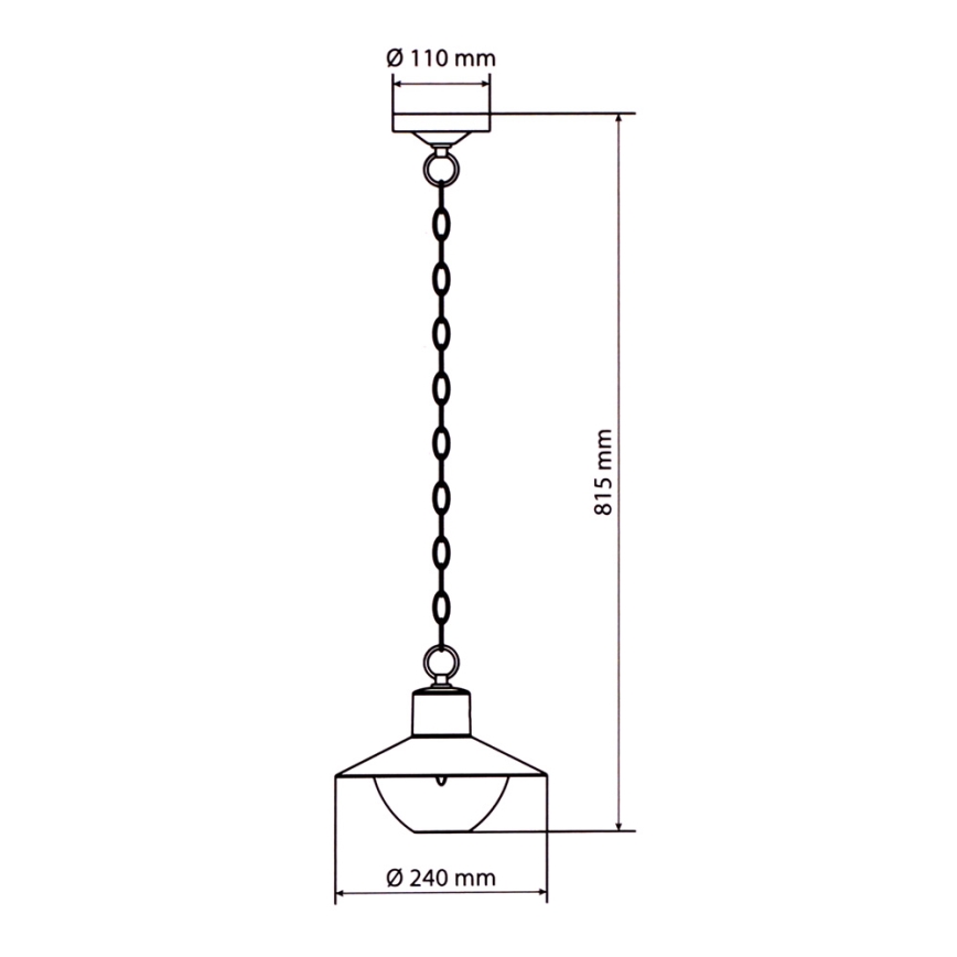Brilagi -  Utomhus Hängande lampa VEERLE 1xE27/60W/230V IP44
